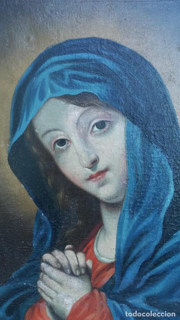 Arte: OLEO VIRGEN CON MANTO AZUL - Foto 3
