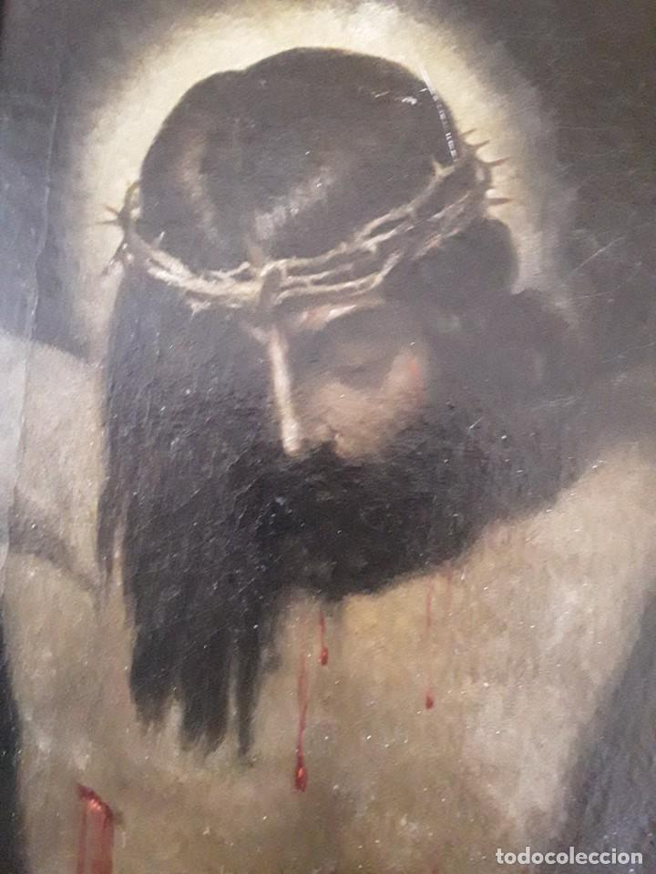 Arte: Busto de Cristo al &oacute;leo. Enmarcado - Foto 4