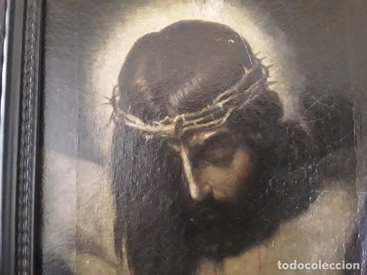 Arte: Busto de Cristo al &oacute;leo. Enmarcado - Foto 5