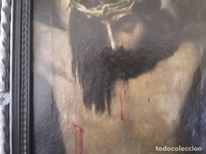 Arte: Busto de Cristo al &oacute;leo. Enmarcado - Foto 6