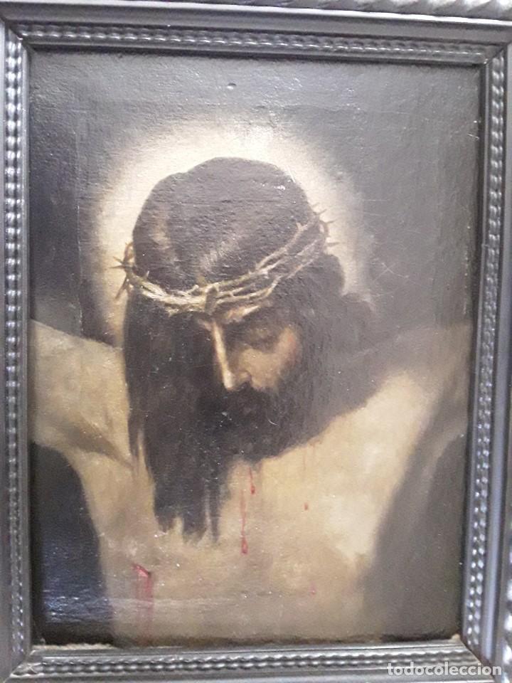 Arte: Busto de Cristo al &oacute;leo. Enmarcado - Foto 7