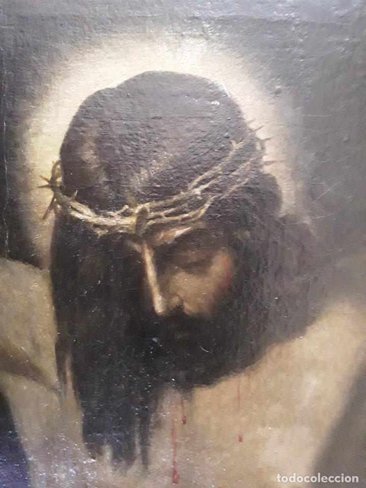 Arte: Busto de Cristo al &oacute;leo. Enmarcado - Foto 8