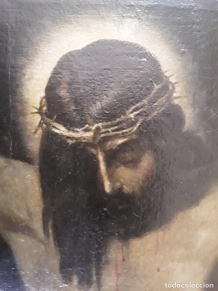 Arte: Busto de Cristo al &oacute;leo. Enmarcado - Foto 9