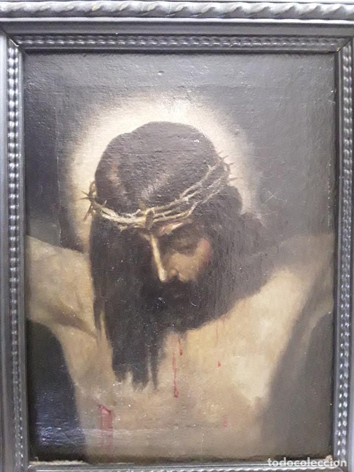 Arte: Busto de Cristo al &oacute;leo. Enmarcado - Foto 10