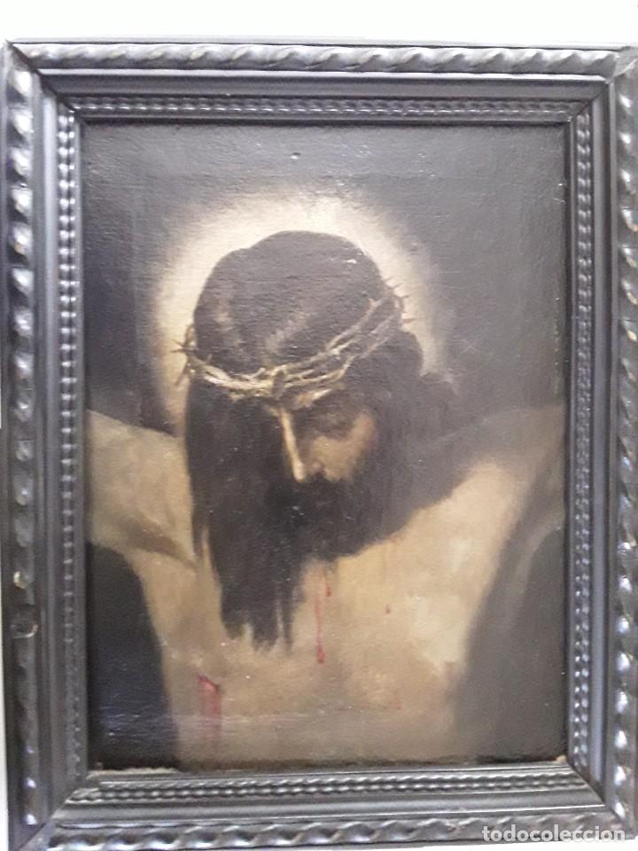Arte: Busto de Cristo al &oacute;leo. Enmarcado - Foto 11