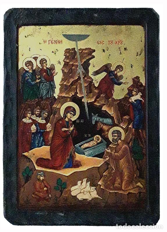 Arte: Natividad icono religioso - Foto 1