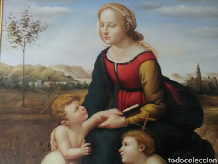 La Bella Giardiniera precioso cuadro óleo.madonna. virgen. la bella - Comprar Pintura