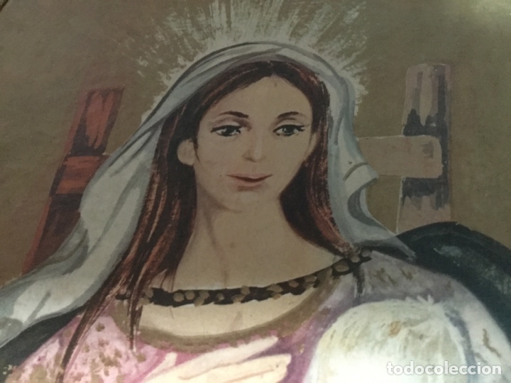 Arte: TR&Iacute;PTICO PINTADO SOBRE MADERA Y FIRMADO - Foto 7