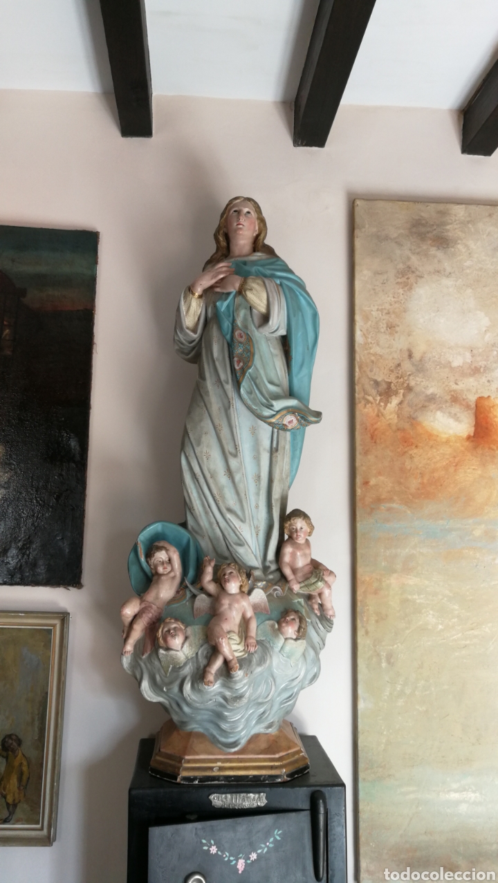 Arte: Antigua talla Virgen - Foto 3