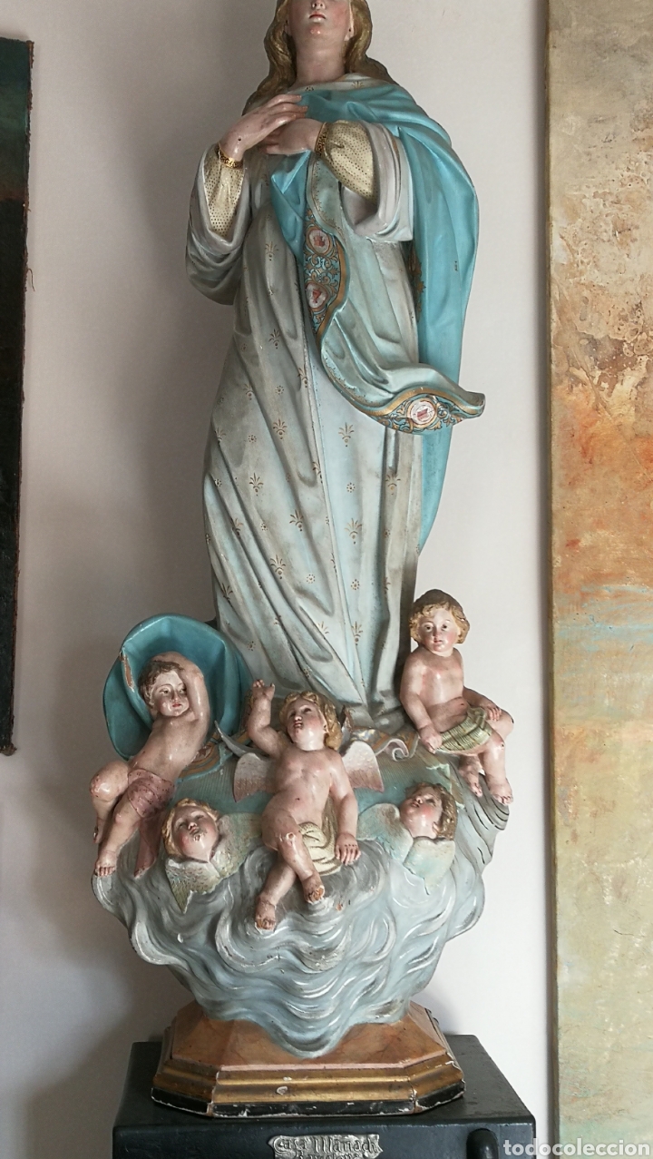 Arte: Antigua talla Virgen - Foto 4