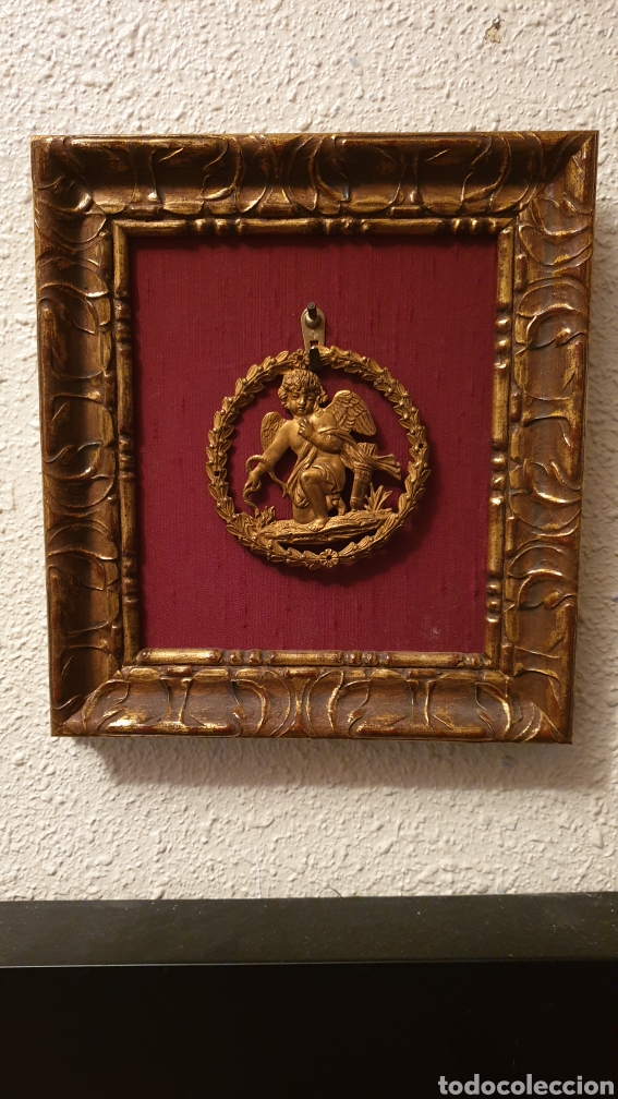 Arte: Cuadro en madera y bronce de angel - Foto 4