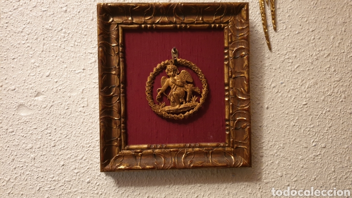Arte: Cuadro en madera y bronce de angel - Foto 5