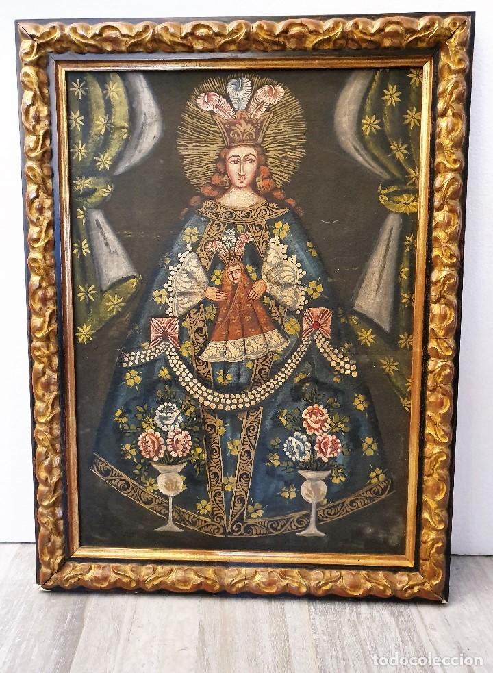Arte: -OLEO VIRGEN SOBRE TABLA - Foto 1