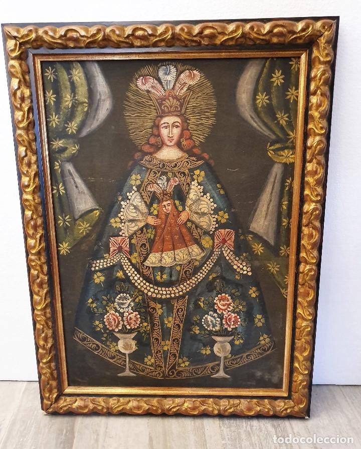 Arte: -OLEO VIRGEN SOBRE TABLA - Foto 2