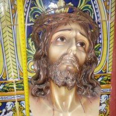 Arte: ANTIGUO BUSTO JESUS CRISTO DE LIMPIAS OLOT 46CM