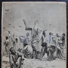 Arte: FRANZ GAILLIARD (BÉLGICA, 1861-1932) - MOISES: MANÁ EN EL SINAI. Lote 28365133