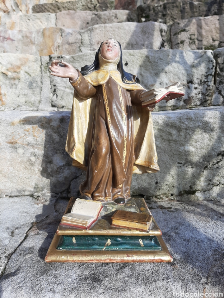 santa teresa de jesús talla de madera estucad Comprar