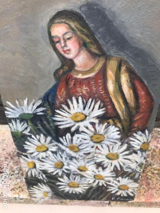 Arte: Virgen, con margaritas - Foto 2