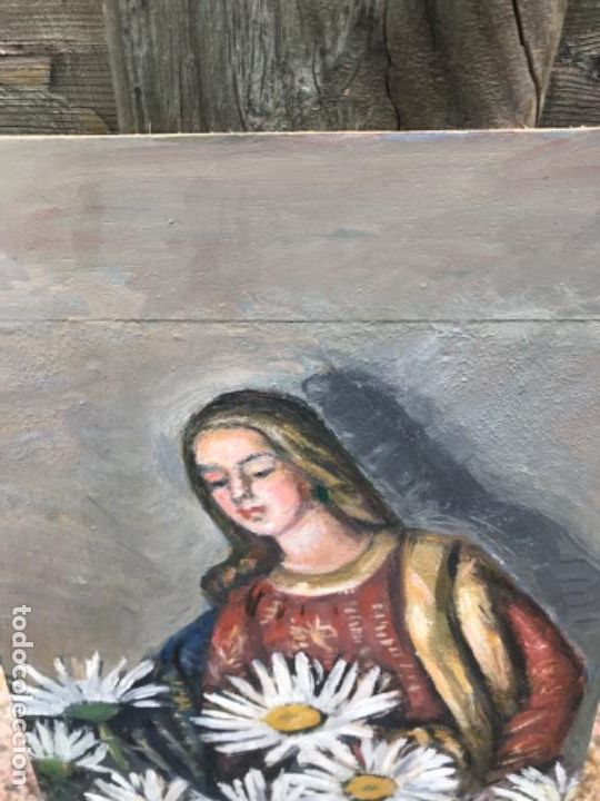 Arte: Virgen, con margaritas - Foto 3
