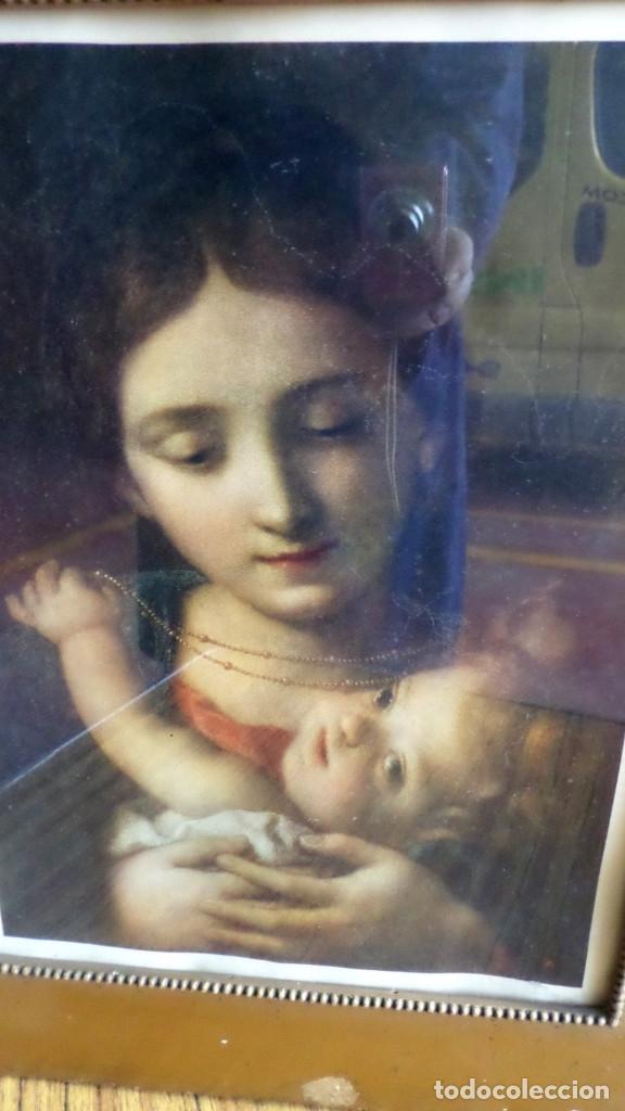 Arte: CUADRO VIRGEN .. marco de madera estucada - Foto 4