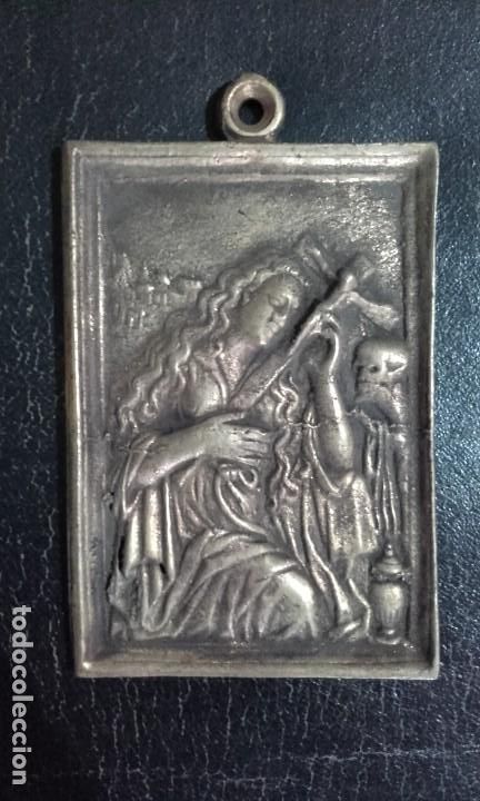 Arte: Placa Devocional / relieve bronce / Mar&iacute;a Magdalena - Foto 1