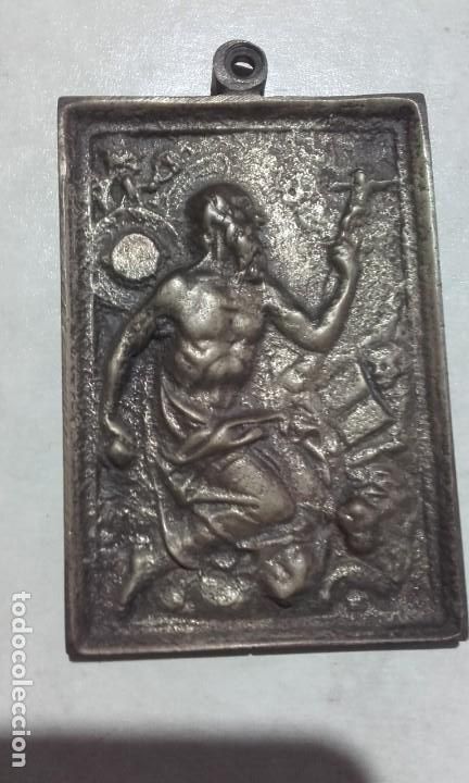 Arte: Placa Devocional / bronce / San Jer&oacute;nimo - Foto 1