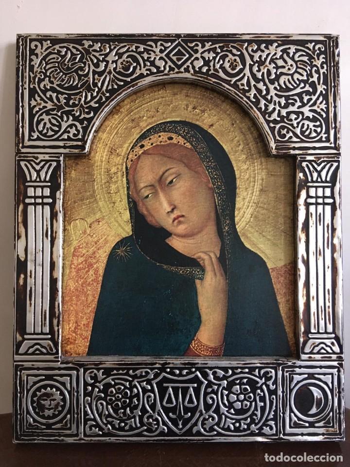 Arte: Icono de Virgen plateado - Foto 1