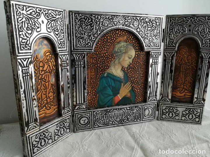 Arte: Tr&iacute;ptico de iconos rusos plateado - Foto 1