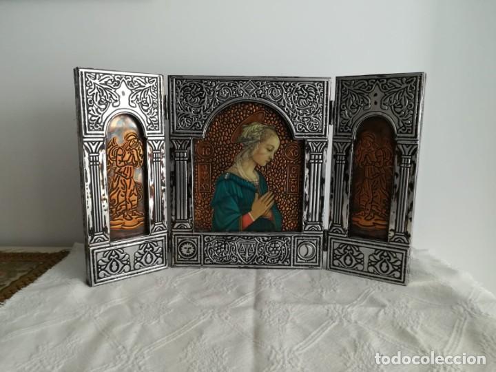 Arte: Tr&iacute;ptico de iconos rusos plateado - Foto 3