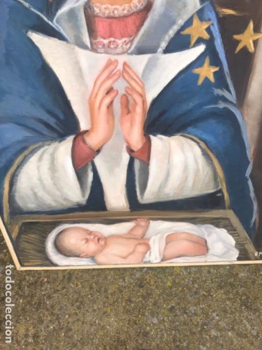 Arte: Virgen, Ni&ntilde;o, 1880, con Marco - Foto 1