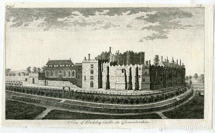 Arte: Castillo de Berkeley, Gloucestershire - Grabado original s. XVIII - Goadby - Foto 1