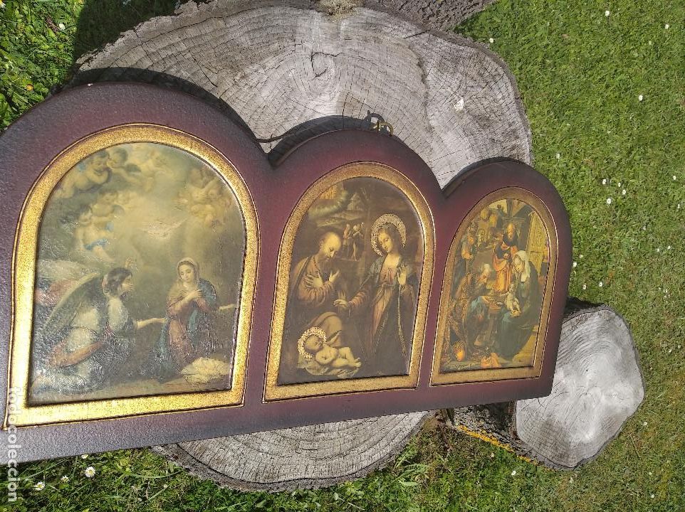 Arte: Triptico religioso : La natividad - Foto 2