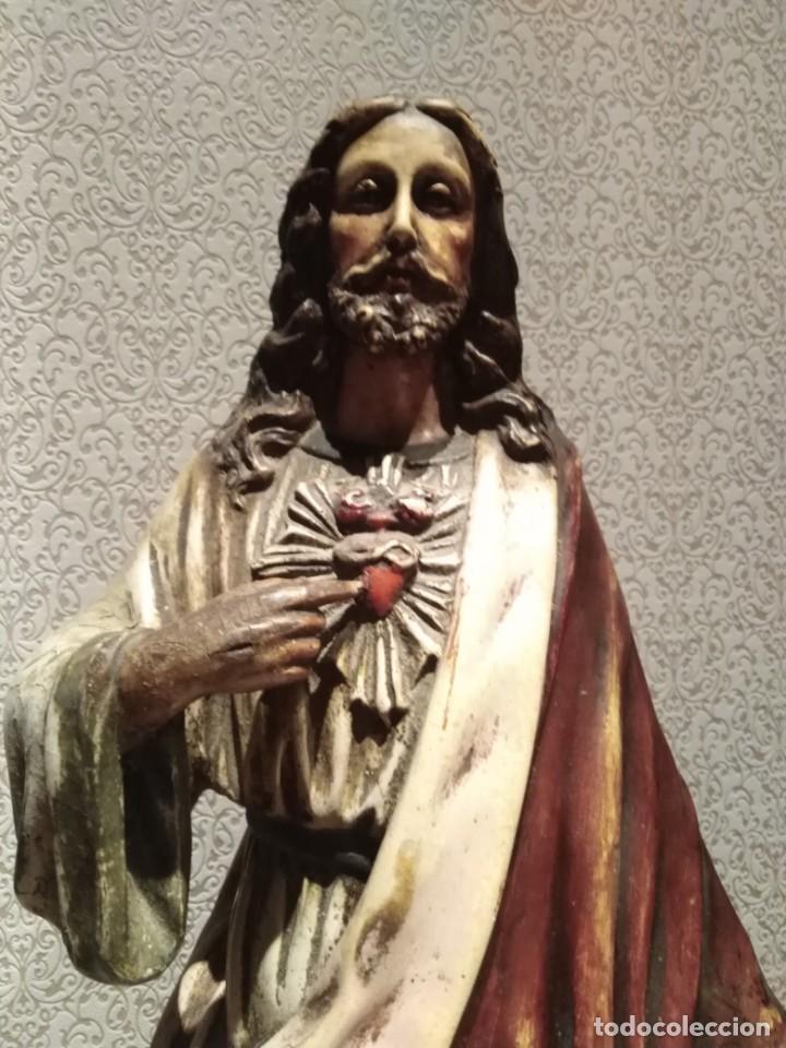 Arte: Antiguo Sagrado coraz&oacute;n de Jes&uacute;s de olot - Foto 2