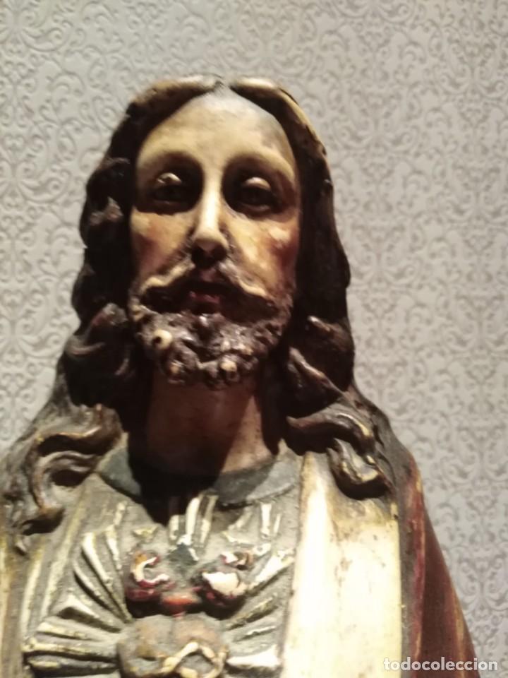 Arte: Antiguo Sagrado coraz&oacute;n de Jes&uacute;s de olot - Foto 5