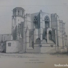Arte: BARCELONA ABSIDE DE LA CATEDRAL GRABADO INGLES HACIA 1880