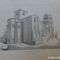 Arte: AVILA BASILICA DE SAN VICENTE GRABADO INGLES HACIA 1880