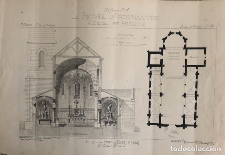 Arte: Grabado arquitectura religiosa. - Foto 1