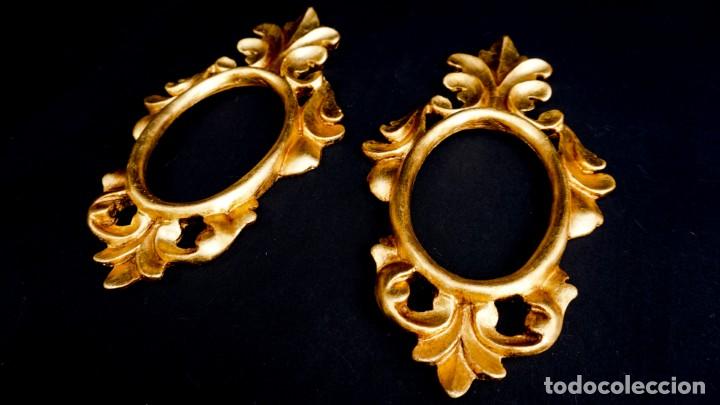 Arte: Pareja de cornucopias en pan de oro - Foto 2