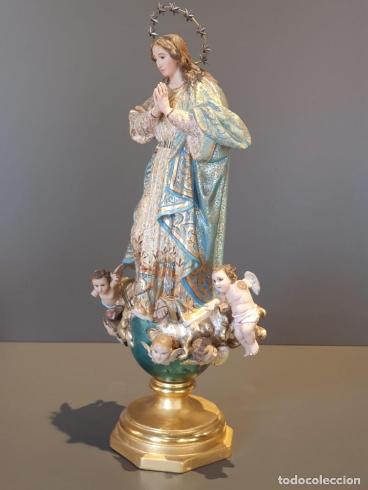 Arte: INMACULADA S.XIX , POLICROMADA - Foto 5