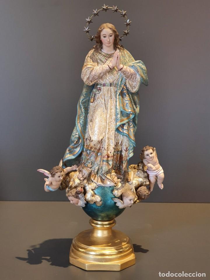 Arte: INMACULADA S.XIX , POLICROMADA - Foto 16