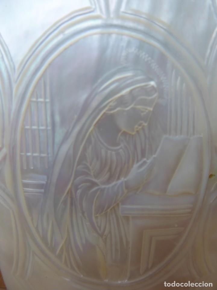 Arte: Placa de n&aacute;car con la virgen Mar&iacute;a - Foto 2