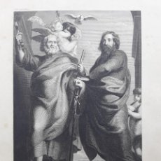 Arte: P.P.RUBENS PETRUS & PAULUS, GRABADO EN ACERO