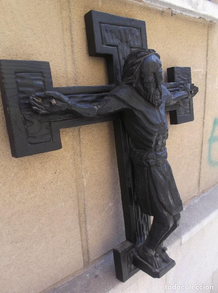 Arte: CRISTO DE MADERA ESTILO ROMANICO - Foto 2