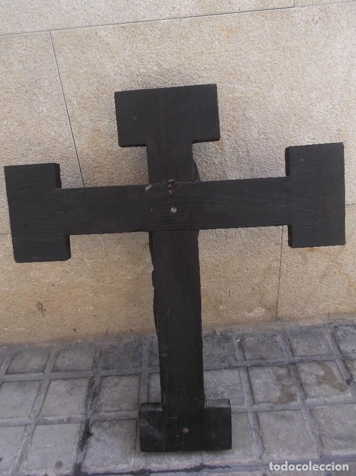 Arte: CRISTO DE MADERA ESTILO ROMANICO - Foto 3