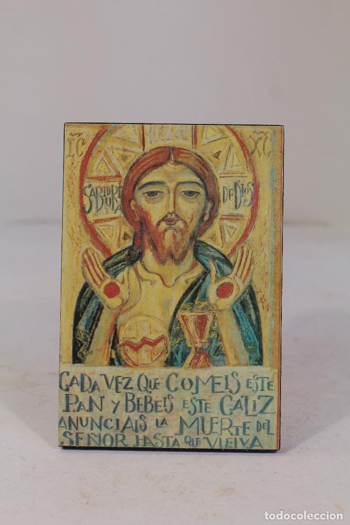 Arte: icono litografia sobre madera - Foto 1