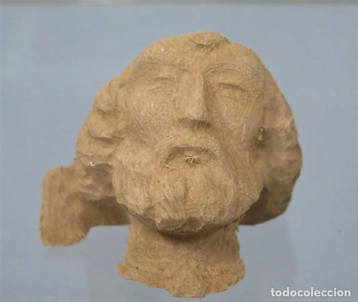 Arte: ROSTRO DE SANTO. MADERA TALLADA - Foto 1