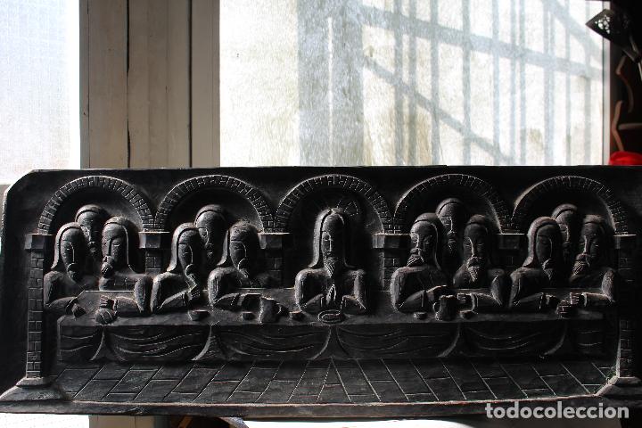 Arte: ultima cena en madera tallada - Foto 8