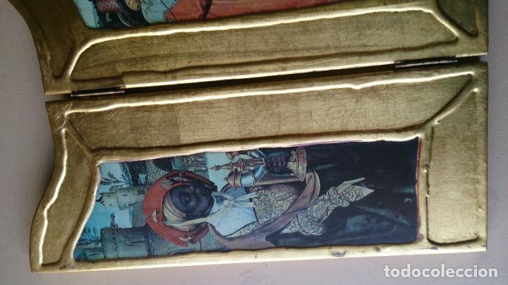 Arte: BONITO TRIPTICO DORADO RELIGIOSO - Foto 15