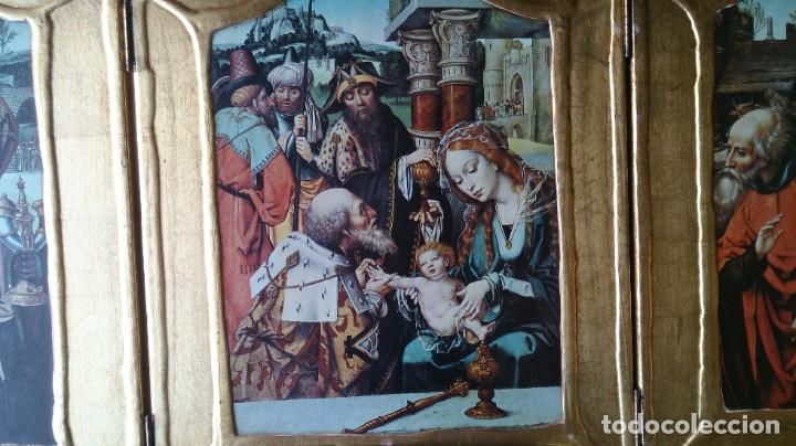 Arte: BONITO TRIPTICO DORADO RELIGIOSO - Foto 17