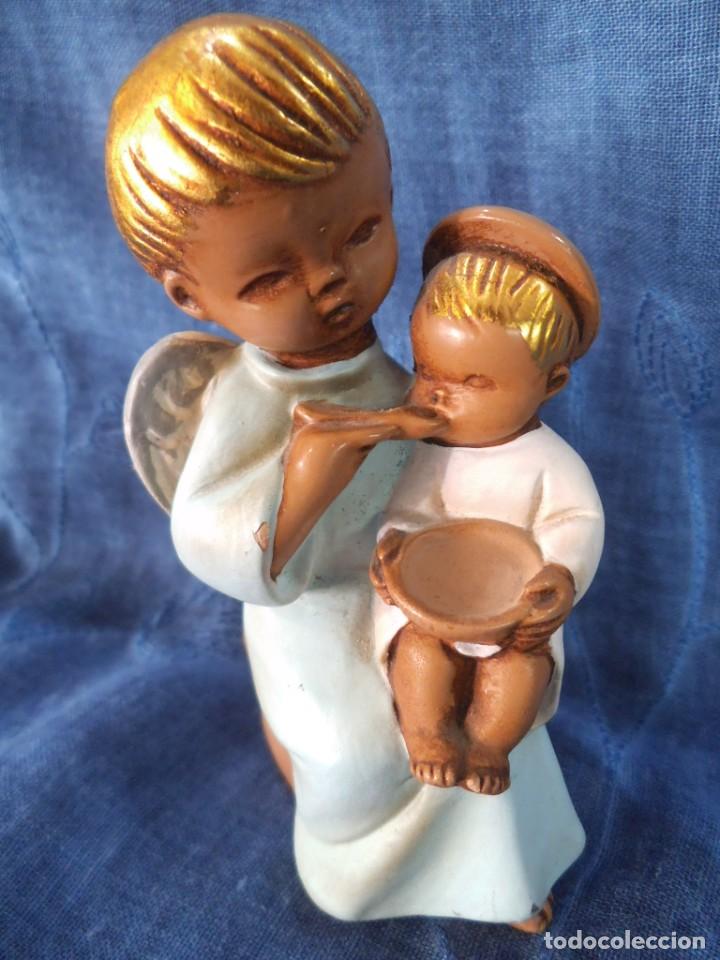 Arte: ANGELITOS TERRACOTA -COMIENDO- - Foto 1